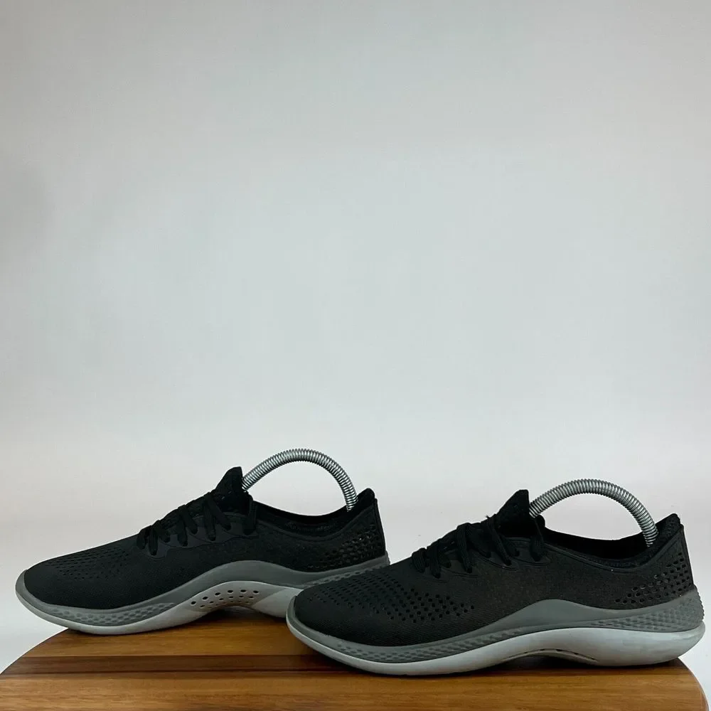 Mens Crocs Literide 360 Black Rubber‎ Mesh Casual Sneakers Shoes Size 7 M GUC